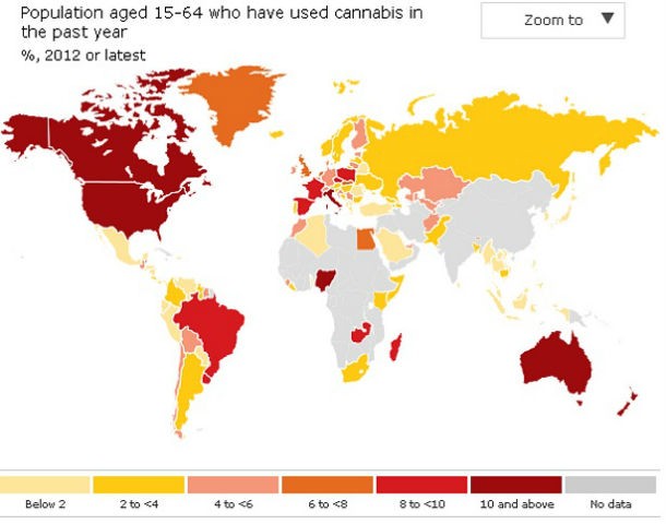 fonte: the economist radiografia do dia: em que países se consome mais cannabis