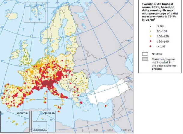 radiografia do dia: qualidade do ar nos países europeus 