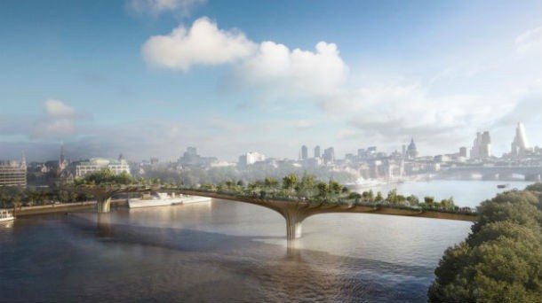 Governo britânico aprova jardim suspenso em ponte sobre o Tamisa