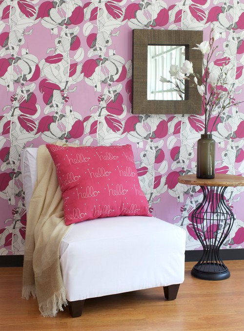 Ideias para decorar quartos com papel de parede (fotos)
