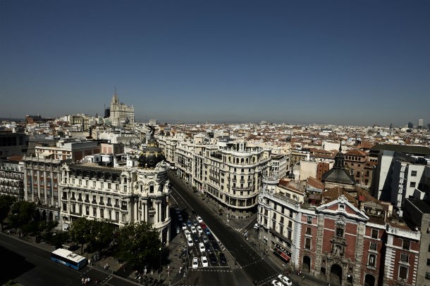 Vista panorâmica de Madrid, capital espanhola. Estrangeiros compraram quase 25 mil casas em Espanha em seis meses