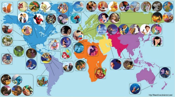 Fonte: Deviantart Radiografia do dia: Onde vivem as personagens da Disney e da Pixar?
