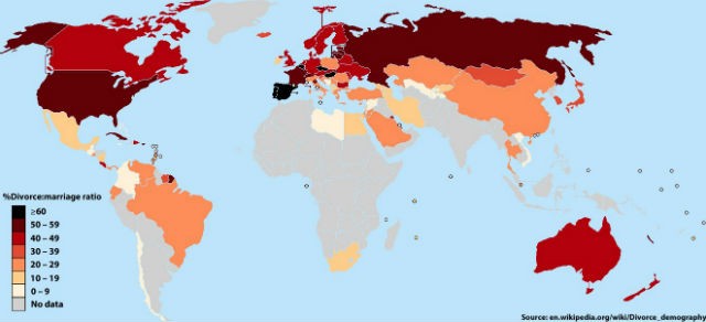 Radiografia do dia: Portugal é um dos países do mundo onde há mais divórcios