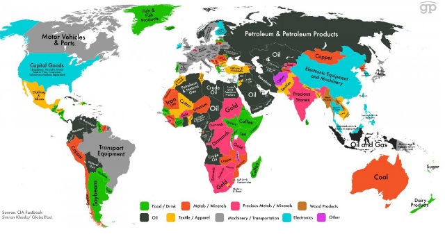 Radiografia do dia: Principais produtos exportados por país