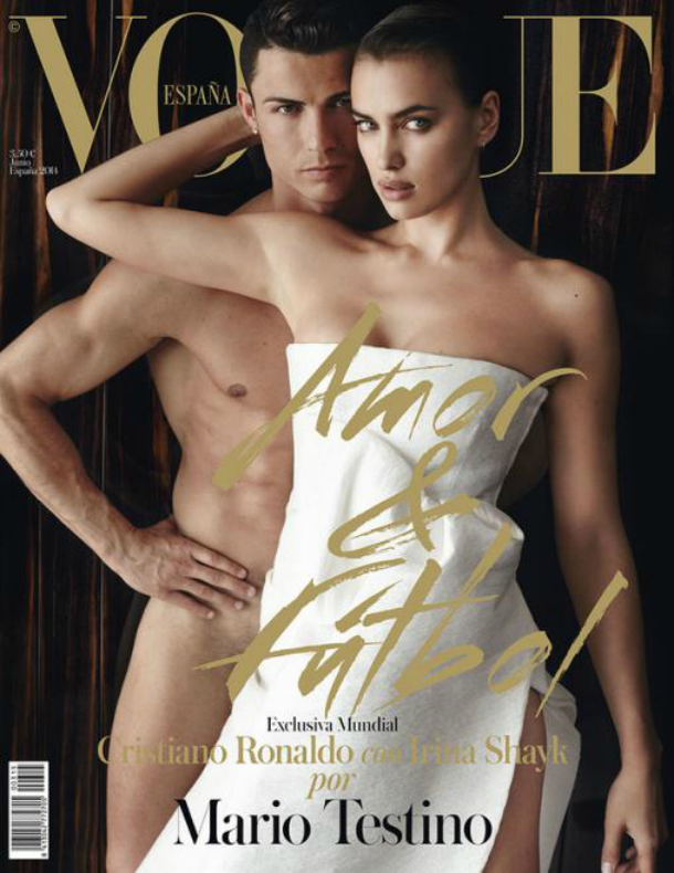 Cristiano Ronaldo nu ao lado de Irina