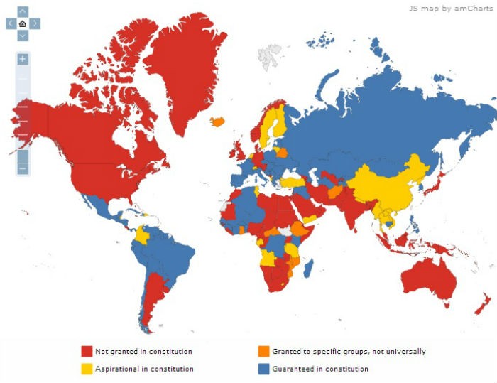 Radiografia do dia: Em que países há direitos específicos na Saúde?