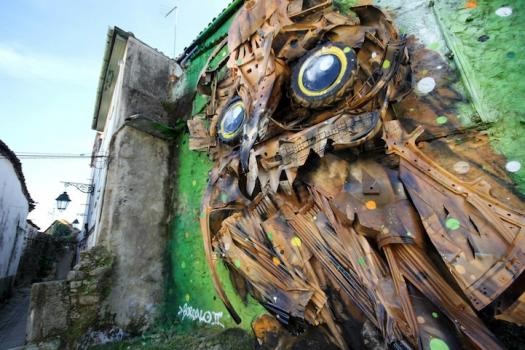 Curiosidade da semana: Arte urbana portuguesa criada com materiais reciclados