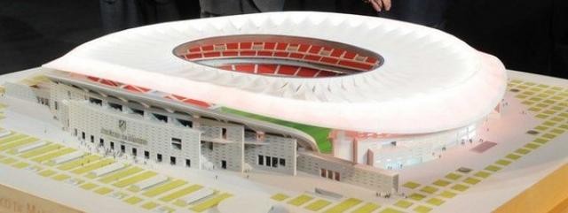 Estádio do Atlético de Madrid terminado em 2017, um ano depois do previsto 