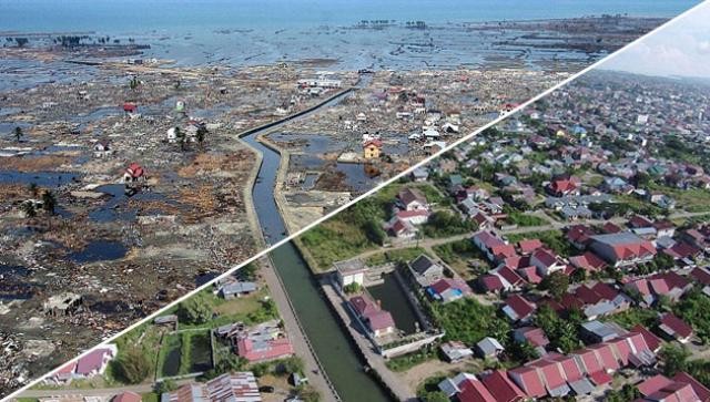 Sumatra (Indonésia) antes e depois do tsunami de 2004 (fotos) 