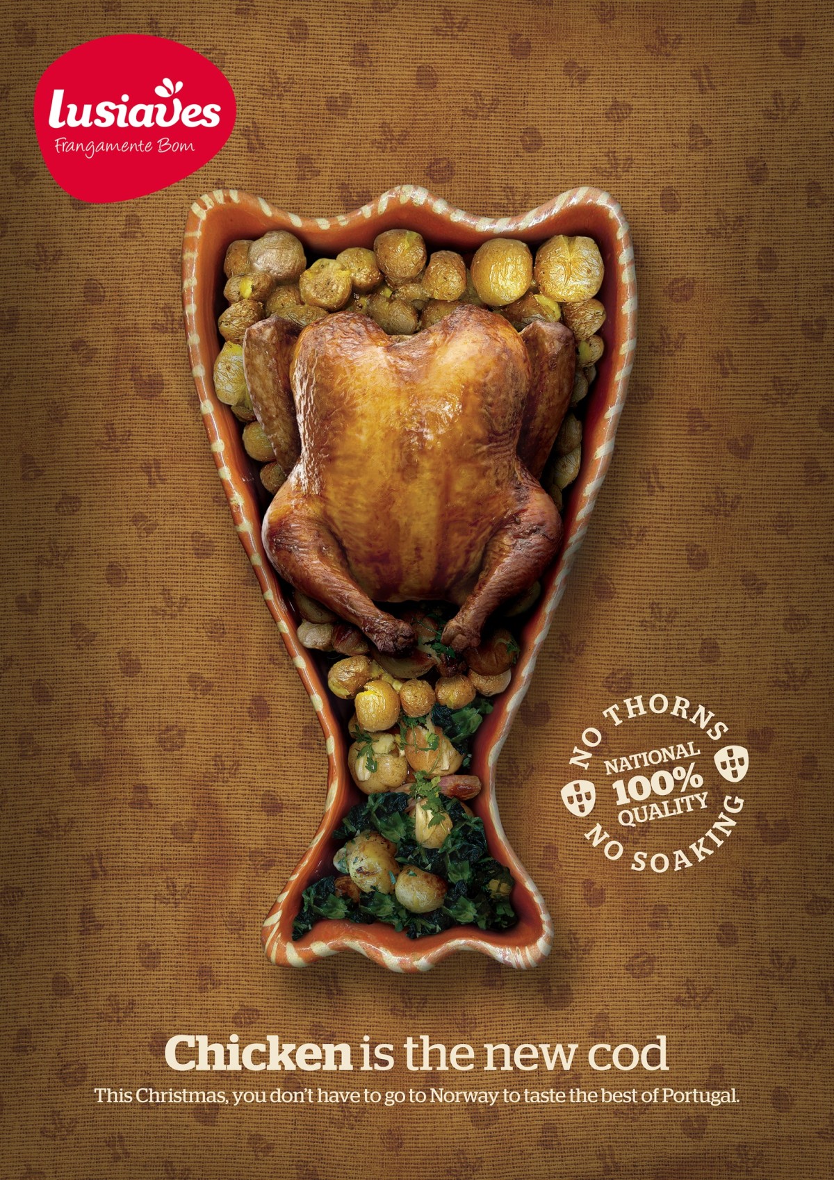Curiosidade da semana: Comerias um frango em forma de bacalhau no Natal (fotos)?