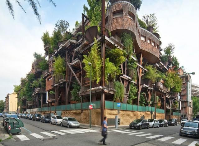 Viver numa “casa-árvore” no centro de uma grande cidade (fotos)