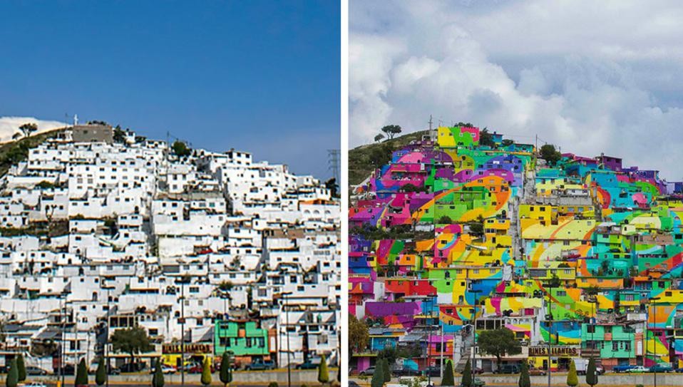 O violento bairro mexicano que converte as casas num mural gigante em busca da paz