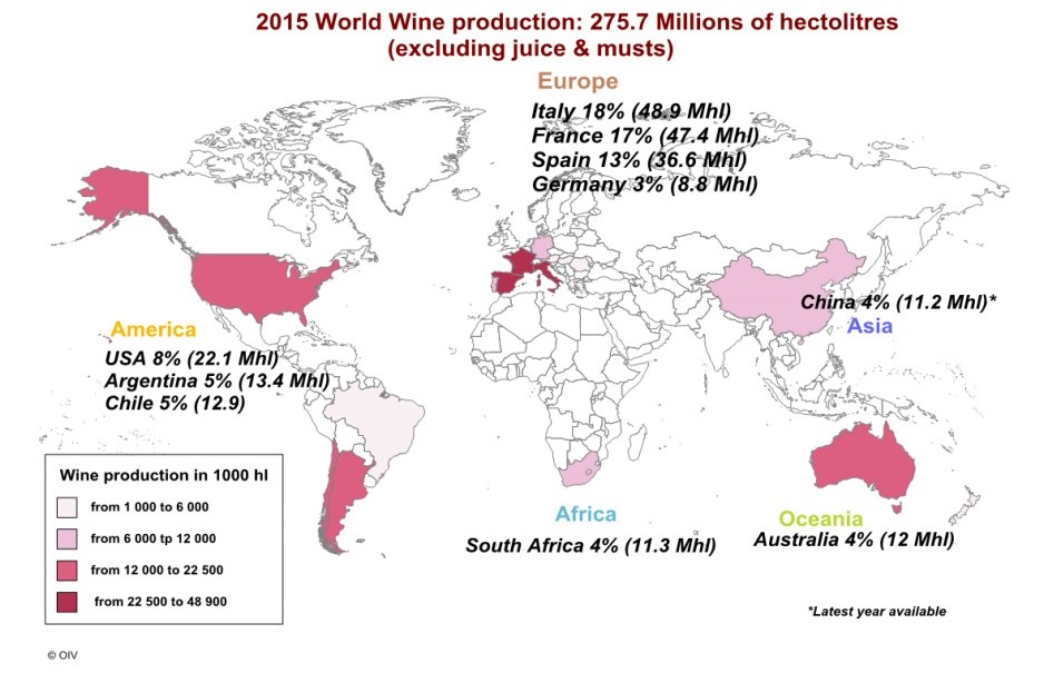 O maior produtor mundial de vinho é... 