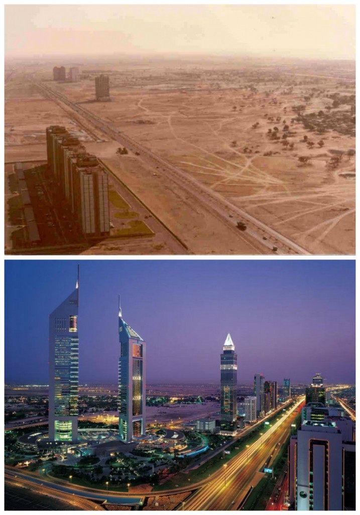 Antes e depois de 11 cidades que passaram de pequenas localidades a “megaurbes” 