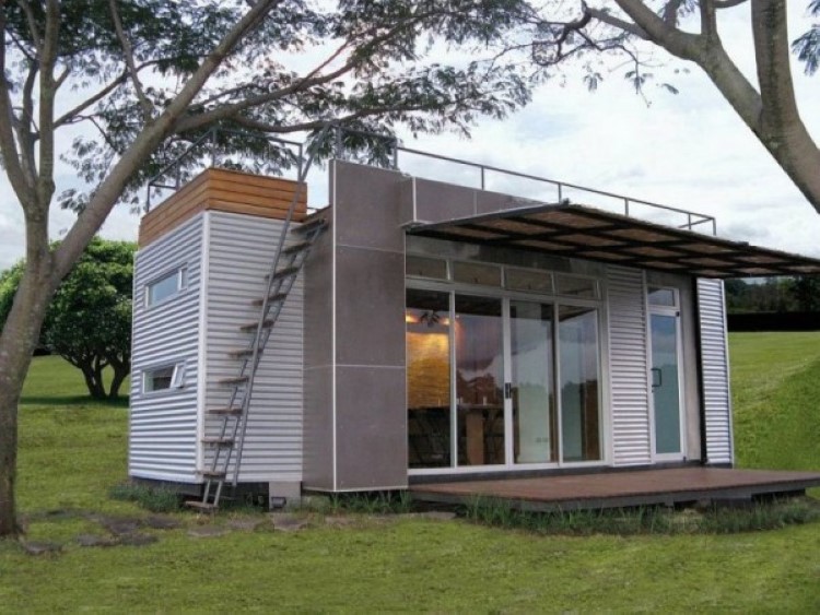 Exterior da casa-contentor desenhada por um estúdio de arquitetura da Costa Rica