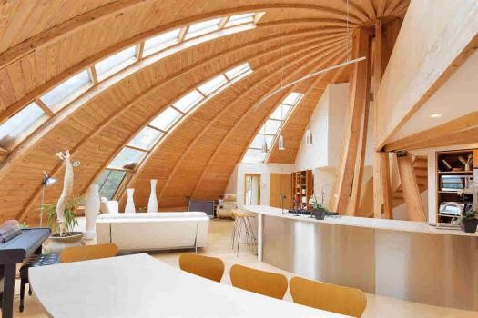 Mansão de sonho pré fabricada em madeira e autosuficiente