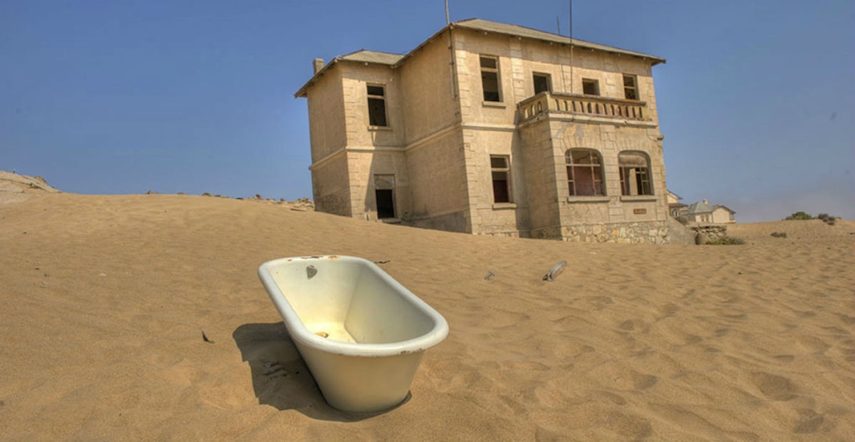 Uma cidade inteira devorada pelo deserto 