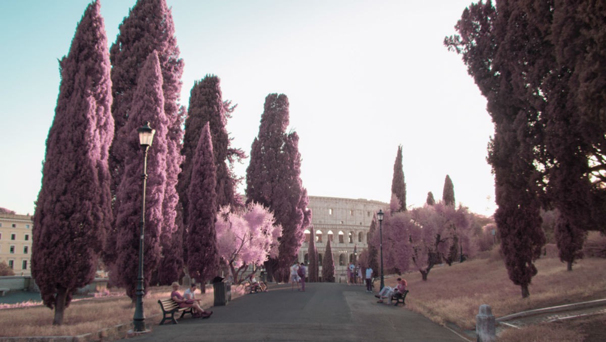 Roma... de cor de rosa: a Cidade Eterna vista através de uma câmara de infravermelhos 