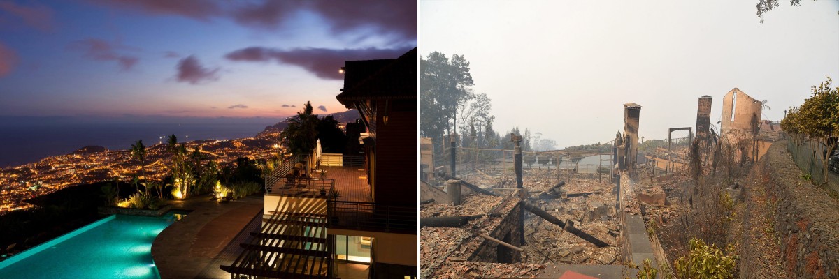 Choupana Hills. O antes e depois do hotel de luxo da Madeira consumido pelas chamas 