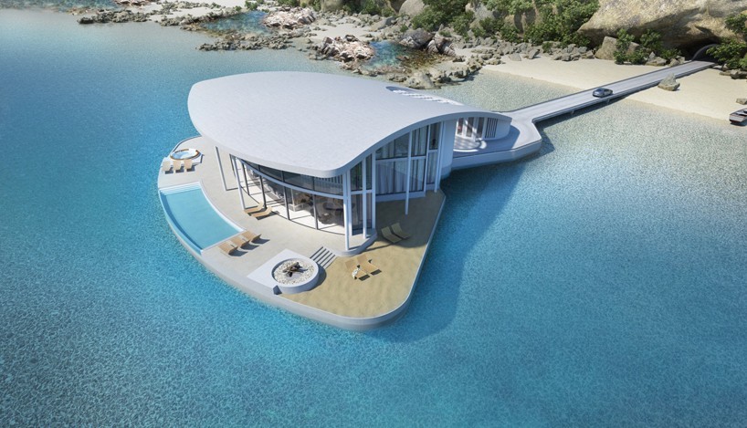 Uma espetacular casa de luxo flutuante em forma de raia... 