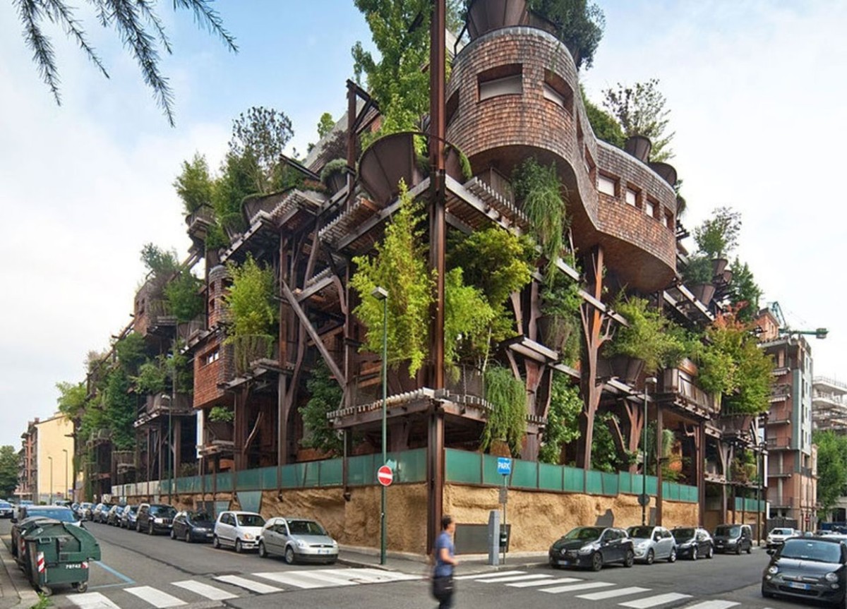 Casa árvore (Turim, Itália) 11 edifícios que queriam ser árvores