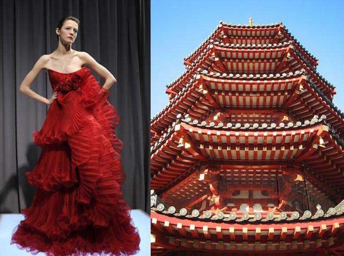 Será que a arquitetura inspira a moda de alta costura? Sim...