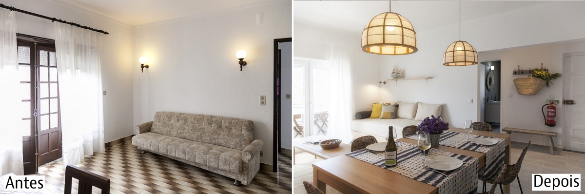 Antes e depois com Home Staging: dar mais cor ao verão na Praia da Consolação