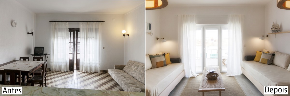 Antes e depois com Home Staging: dar mais cor ao verão na Praia da Consolação