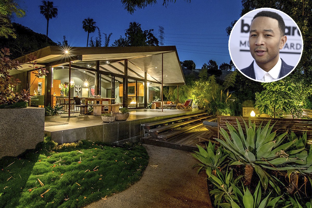 O cantor John Legend vende a sua fabulosa casa-jardim em Hollywood