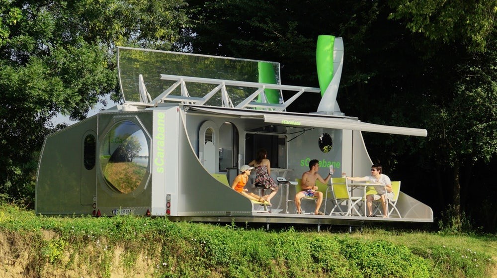 Uma casa do século XXI: a primeira caravana que gira 360 graus para obter energia solar