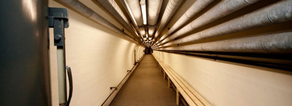Uma rede de túneis com 300 metros de comprimento