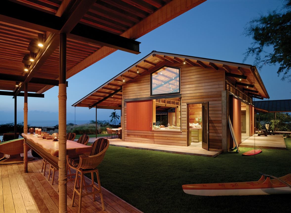 O exterior da casa...