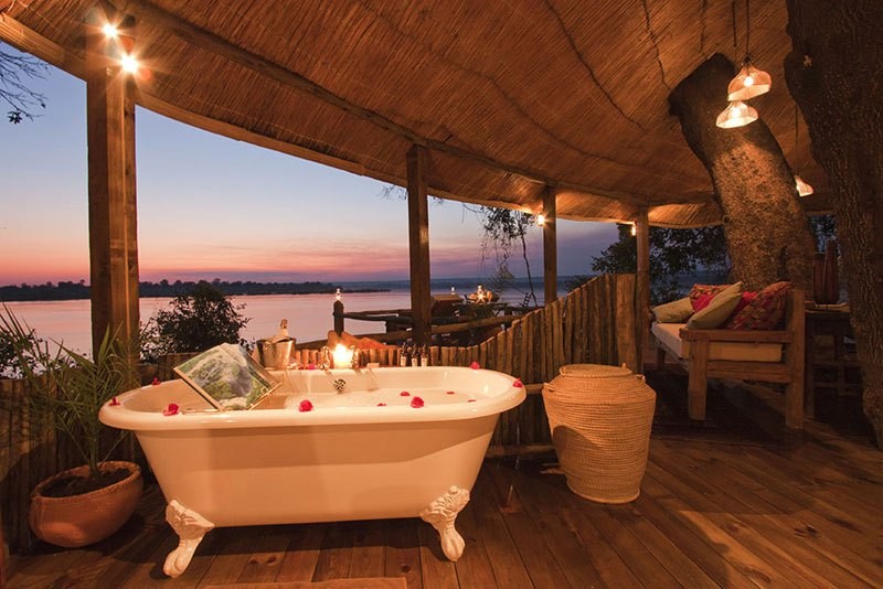 Uma casa de banho com vistas espetaculares 