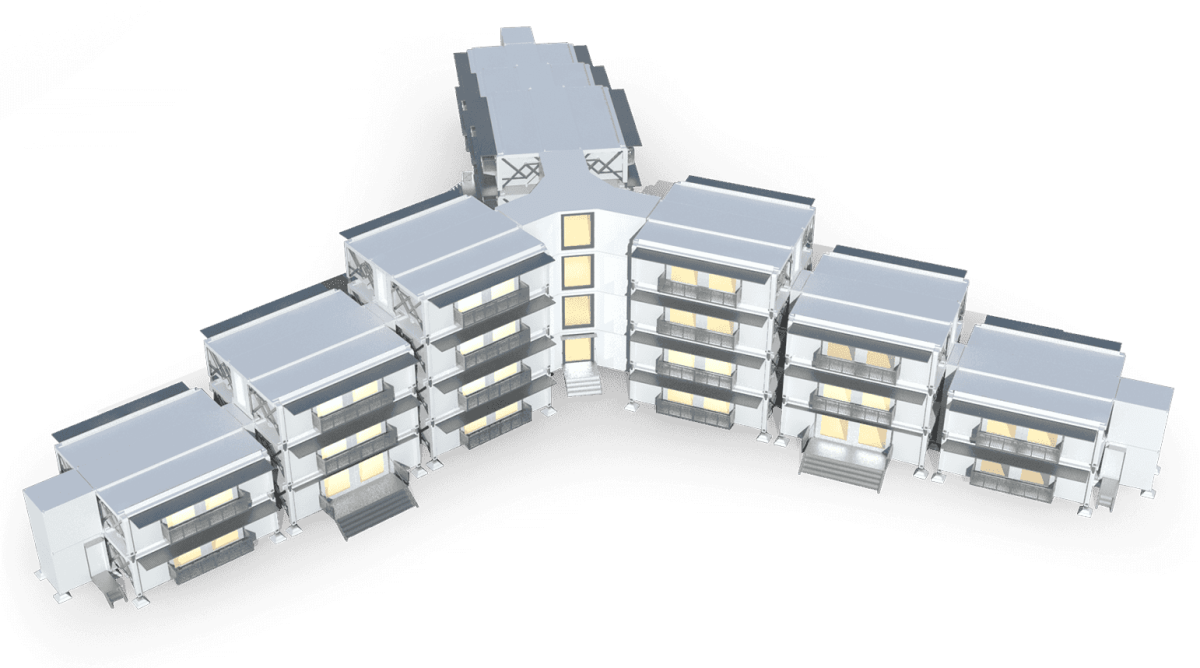 Está a chegar o hotel “Transformer”: camiões que se transformam em casas em dez minutos