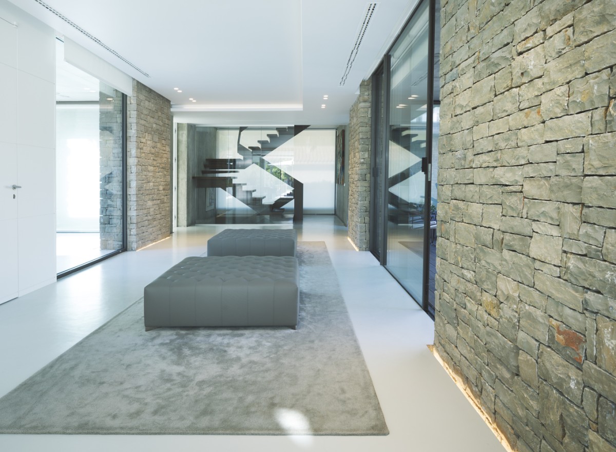 Espaços divididos com vidros