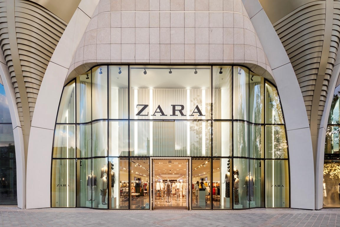 Zara Store in the historic city of Braga in Portugal. Zara stores