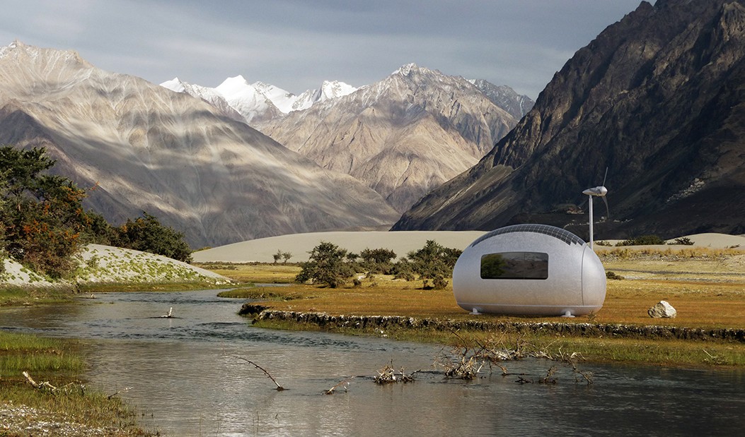 O exterior das microcasas