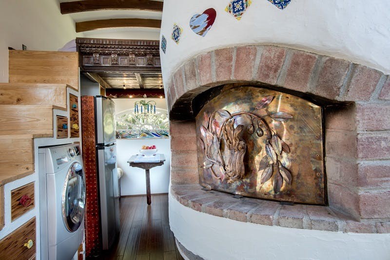 ... com um forno lá dentro 