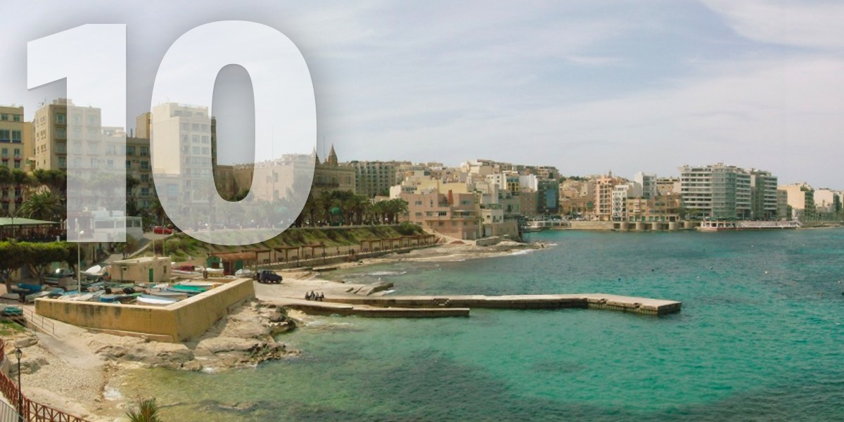 Sliema, Malta: 98,6 libras/112,6 euros sliema