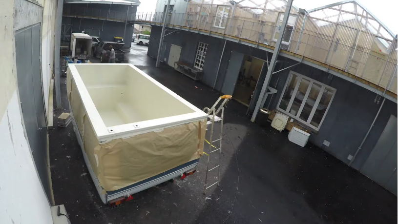 Uma caravana completamente vazia