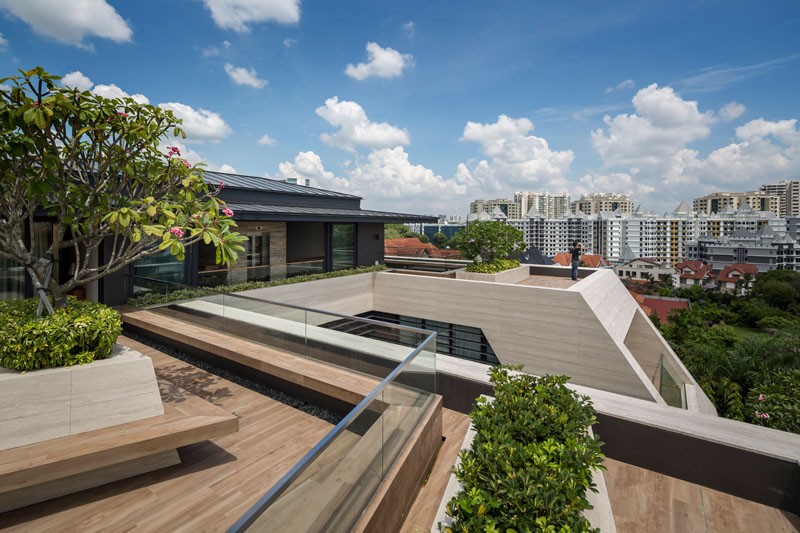 Os terraços da mansão