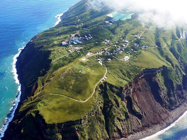 Vista aérea da ilha Um verdadeiro cenário cinematográfico