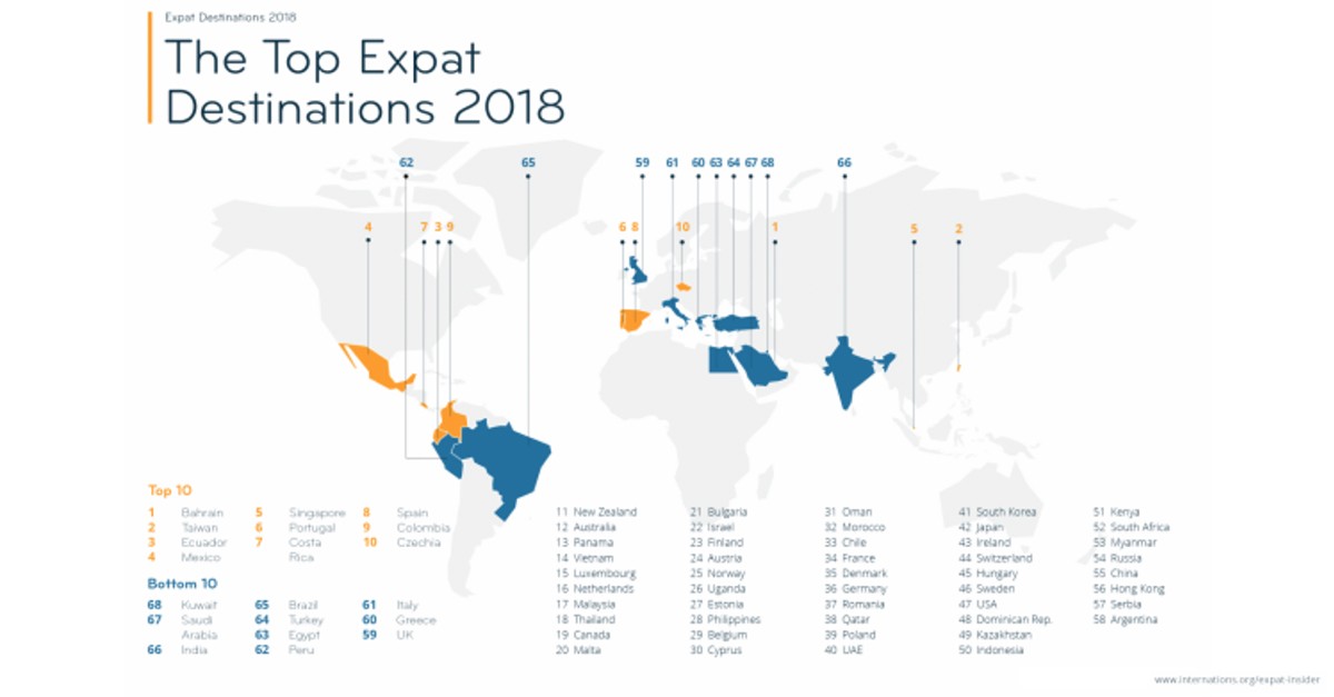 Best places to live in the world 2018 / InterNations Best places to live in the world 2018 / InterNations