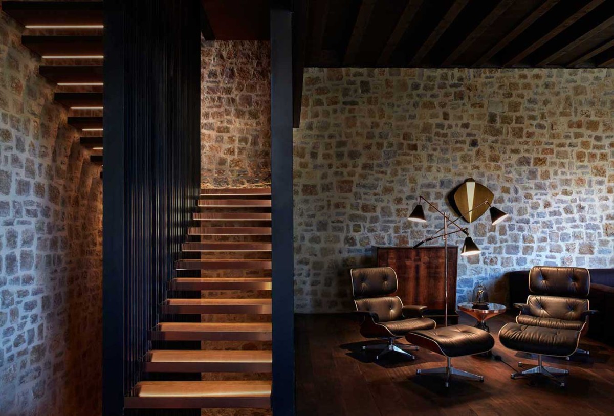 Sala de estar Paredes de pedra