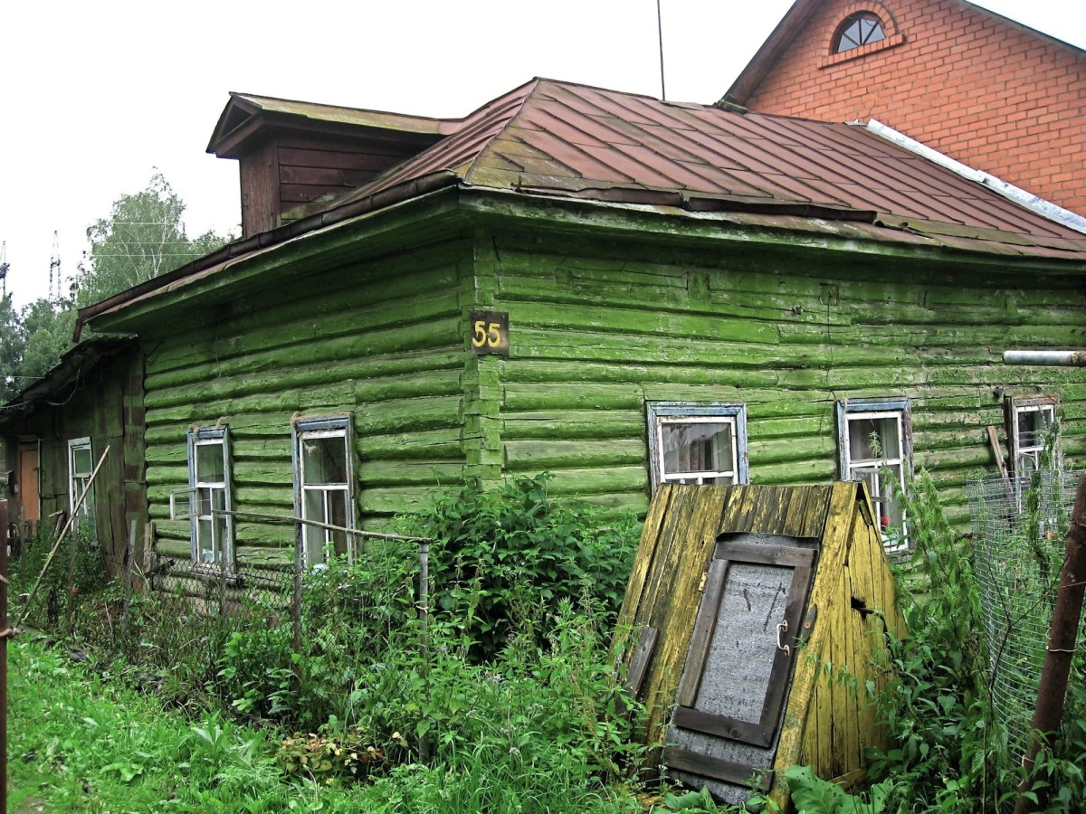 Uma típica casa de madeira