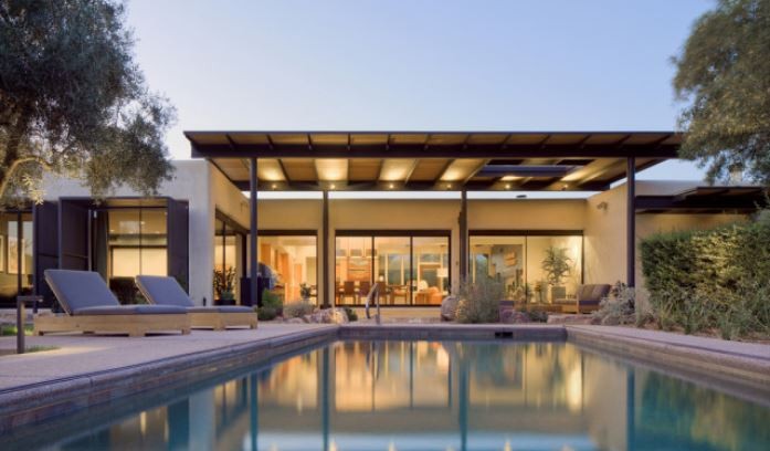 A casa está localizada em Tucson, Arizona (EUA) A casa está localizada em Tucson, Arizona (EUA)
