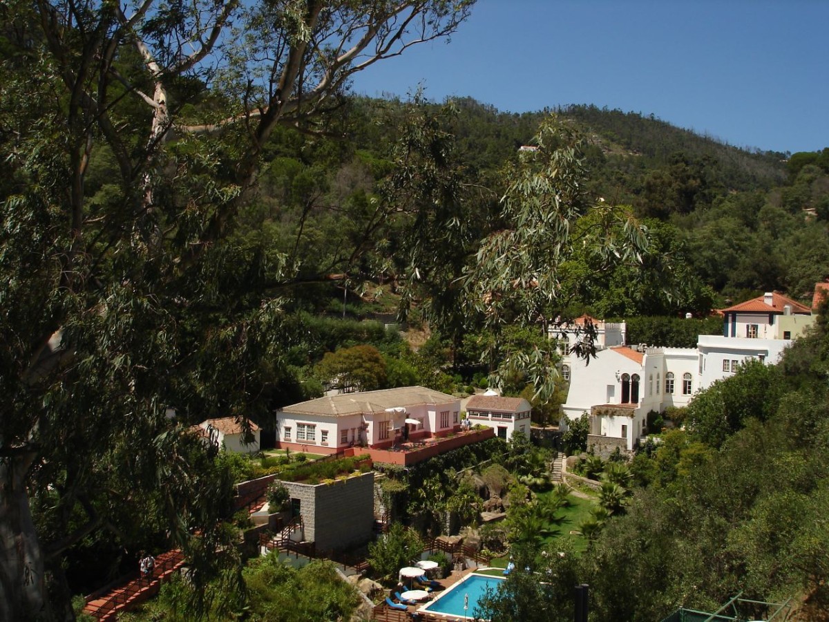 The Villa Termal das Caldas de Monchique Spa Resort viewed from above The Villa Termal das Caldas de Monchique Spa Resort viewed from above