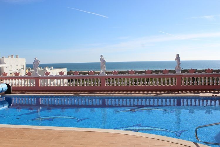 The house has a large swimming pool with great ocean views