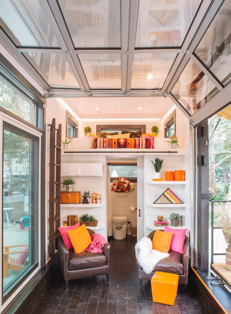 A casa transmite harmonia e conforto