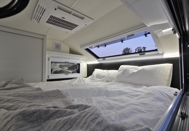 O interior da caravana O interior da caravana